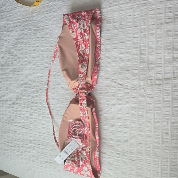 NWT*J CREW O-ring bandeau bikini top in tossed floral women's size 2X - Picture 7 of 10